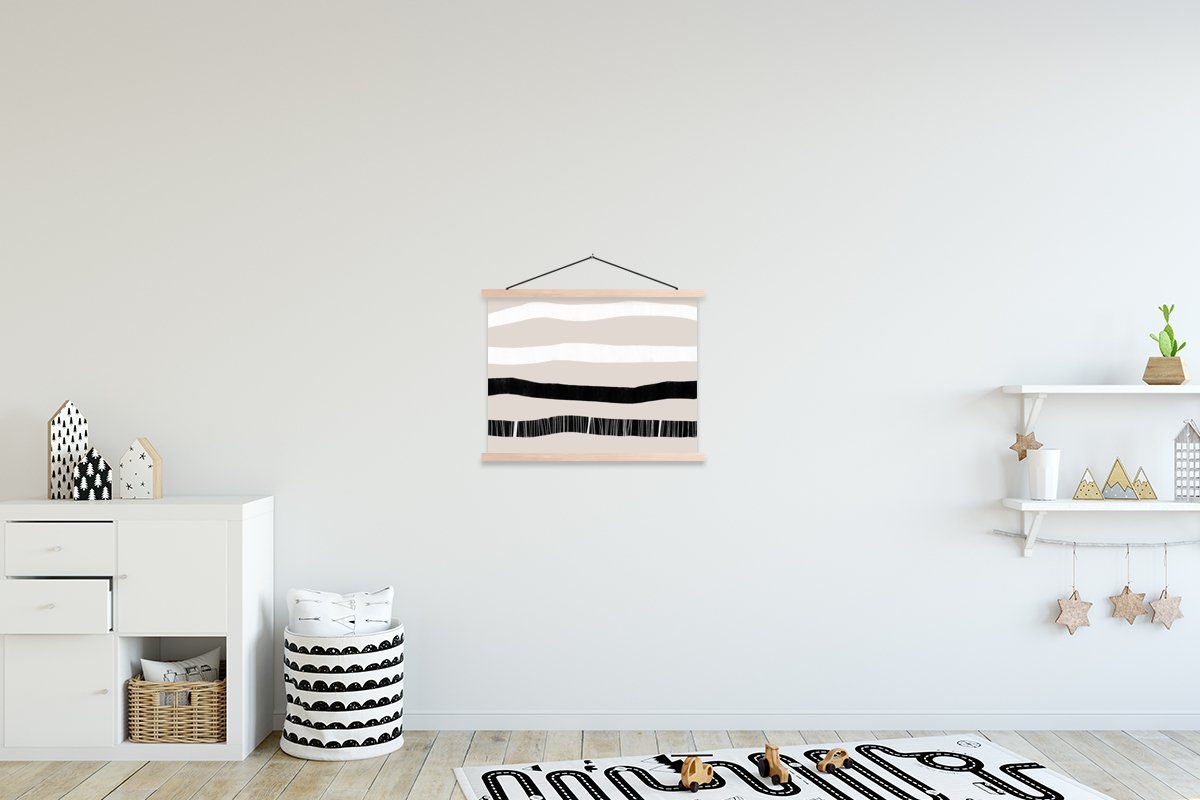 MuchoWow Poster Linie - Pastell - Minimalismus - Muster, (1 St), Posterleiste, Textilposter für Wohnzimmer, Bilderleiste, Magnetisch