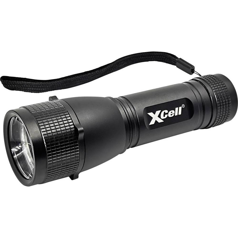 XCell LED Taschenlampe LED-Taschenlampe L500, mit Handschlaufe, mit Holster, mit Stroboskopmodus