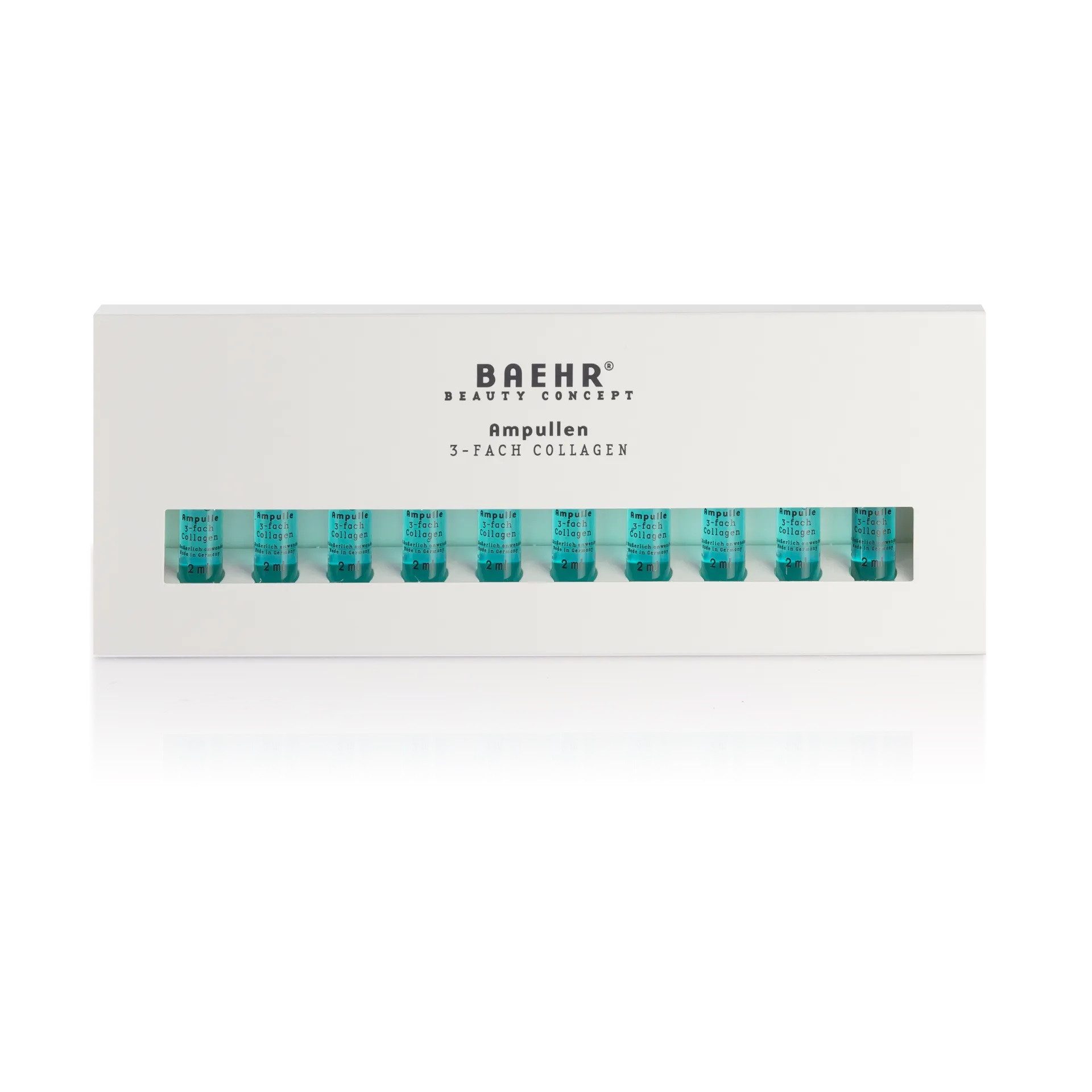 BAEHR BEAUTY CONCEPT Gesichtsserum Baehr Beauty Concept Ampullen 3-fach Collagen 2ml 10Stk Hochdosiertes Kollagen, 10-tlg., glättet und bietet einen aufpolsternden Effekt