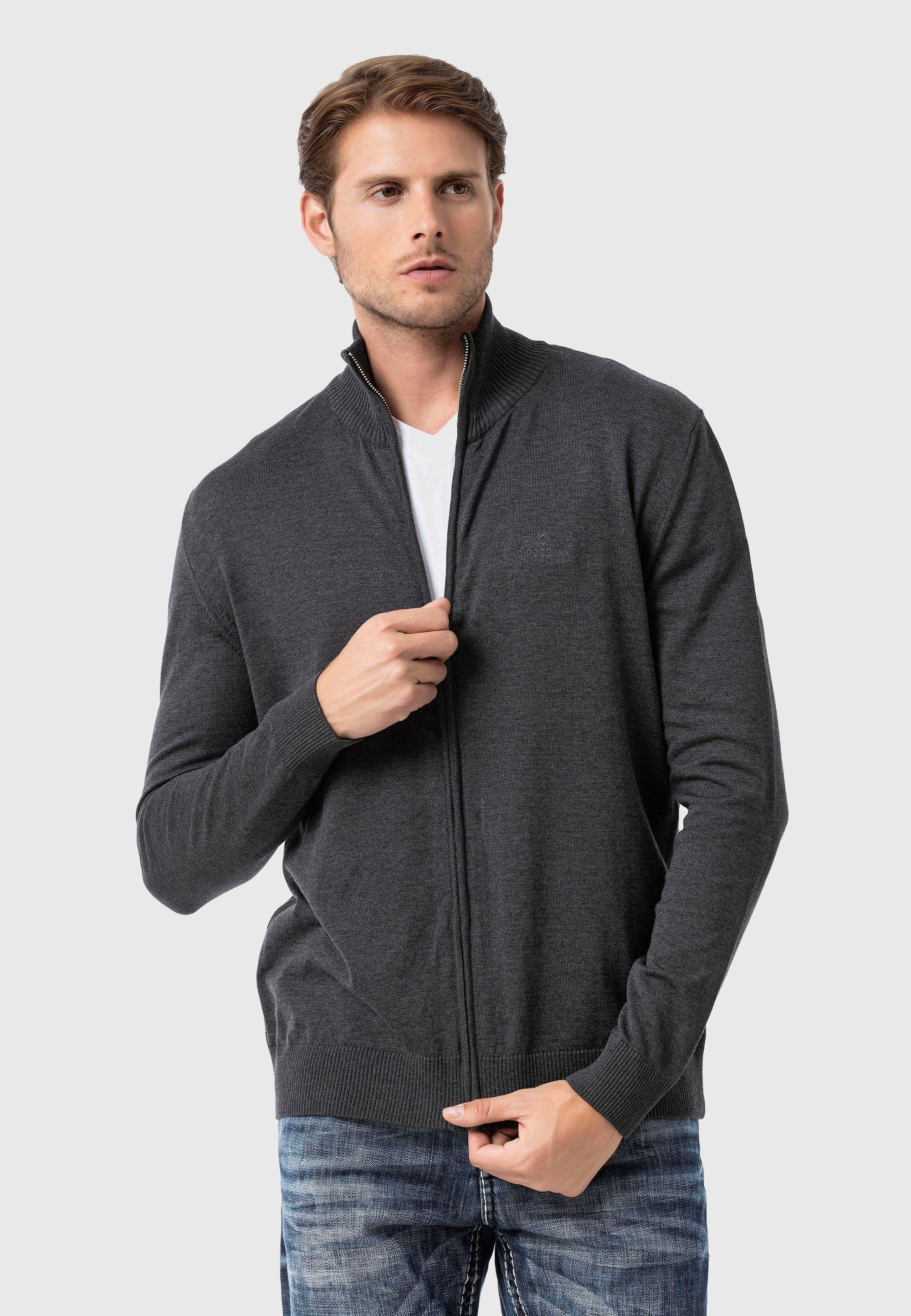 Cipo & Baxx Cardigan Pullover (1-tlg) im sportlichen Look