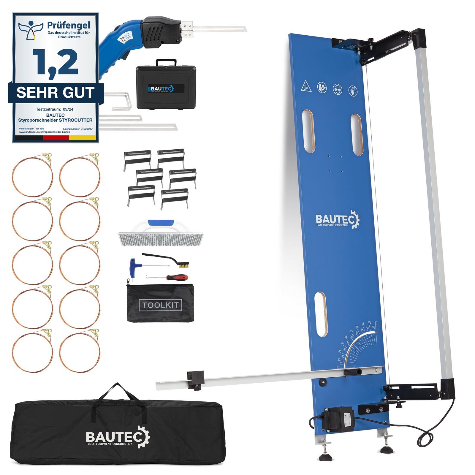 BAUTEC Heißdrahtschneider GAZELLE Modell 2.1 + STYROCUTTER 250W (Dauerbetrieb) » Premium-Set, Kombi-Set