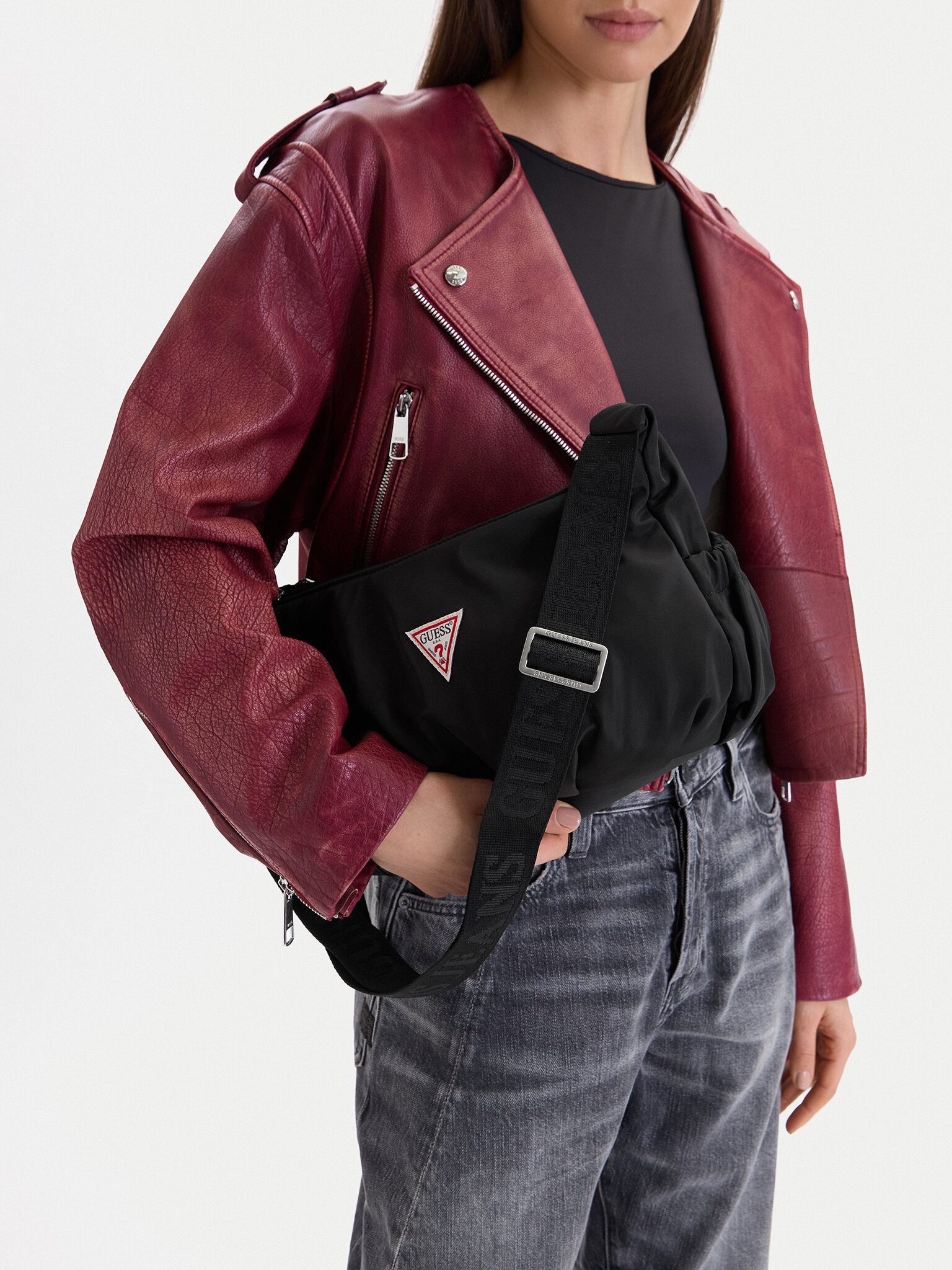 GUESS JEANS Handtasche Guess Jeans Damenhandtasche Schwarz GUESS JEANS-CWBEO-GUESS-XC-003-09