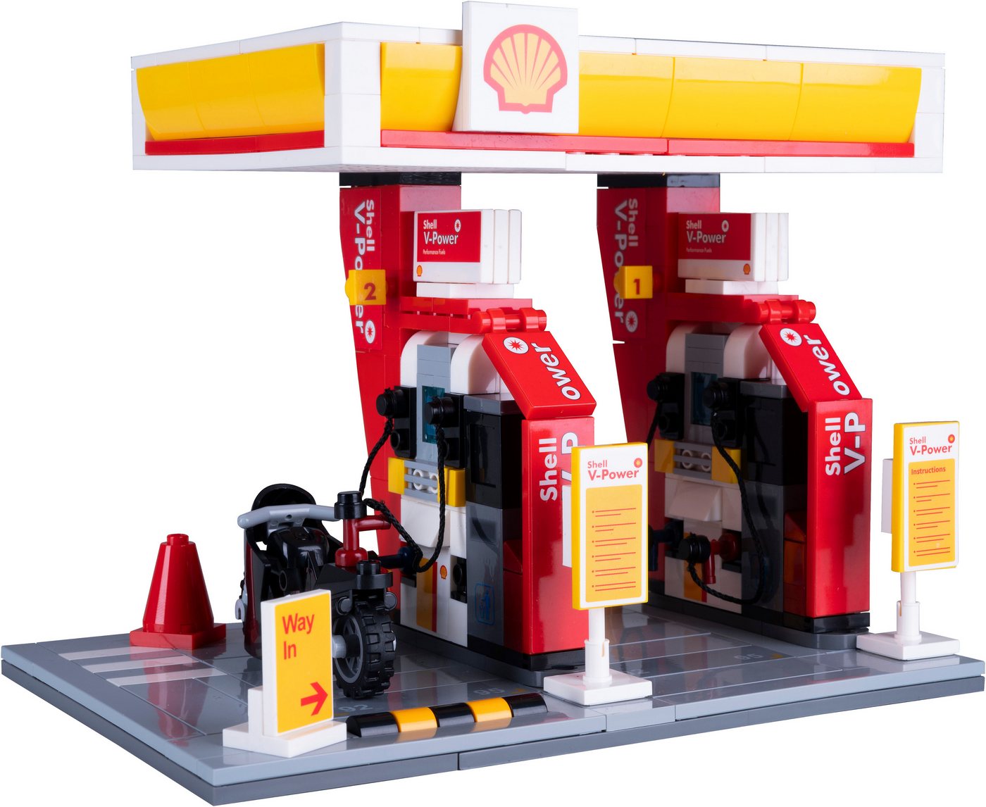 Jamara CaDA, Bricks, Shell Tankstelle (402858) Konstruktions-Spielset, (305 St)