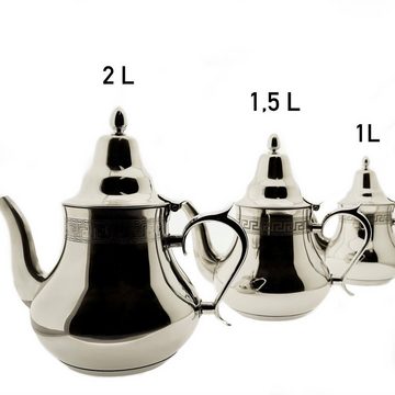 cofi1453 Teekanne Edelstahl Teekanne Induktionsherd Kaffeekanne 2L-1L, 1 l