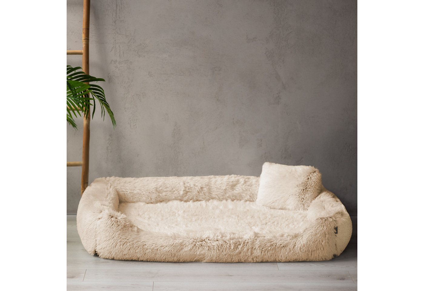 Thumbnail - tierlando® Tierbett Orthopädisches Hundebett PEDRO Shaggy kuscheliger Langflor