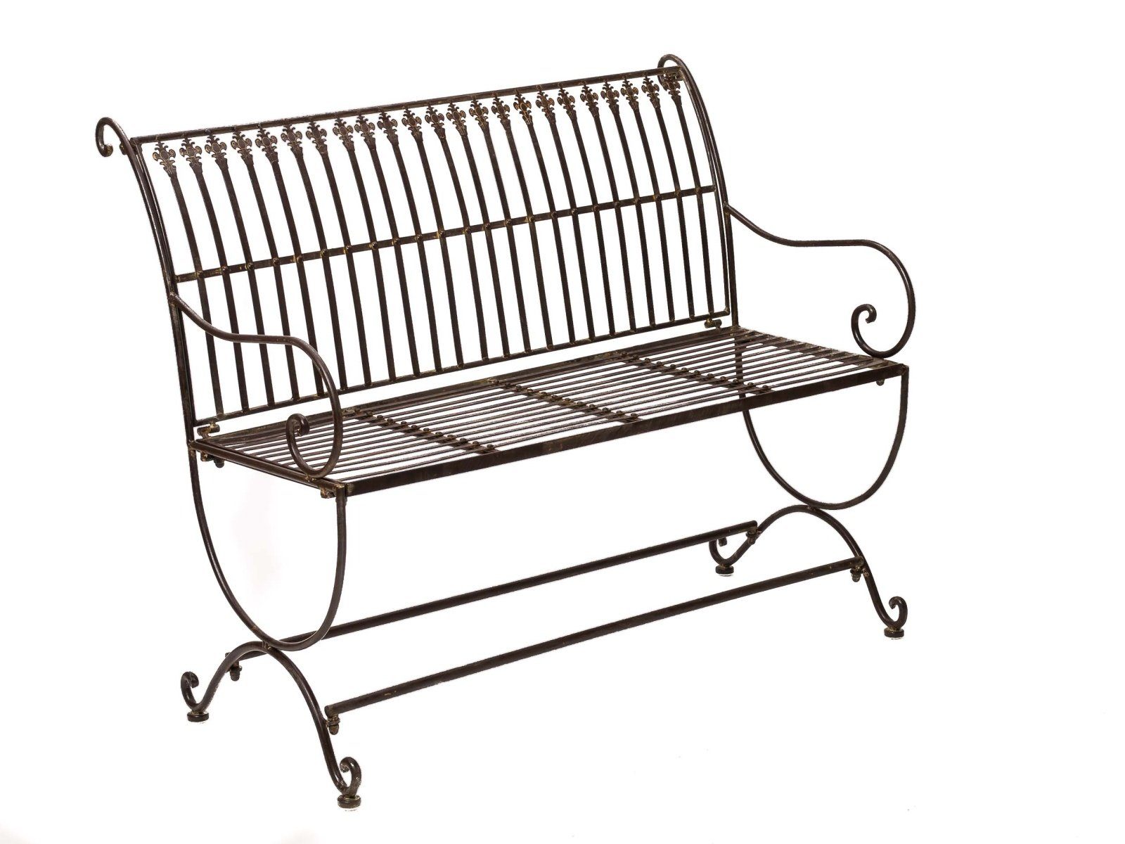 Aubaho Dekoobjekt Nostalgie Gartenbank Metall Eisen antik Stil Gartenmöbel Garten Bank E