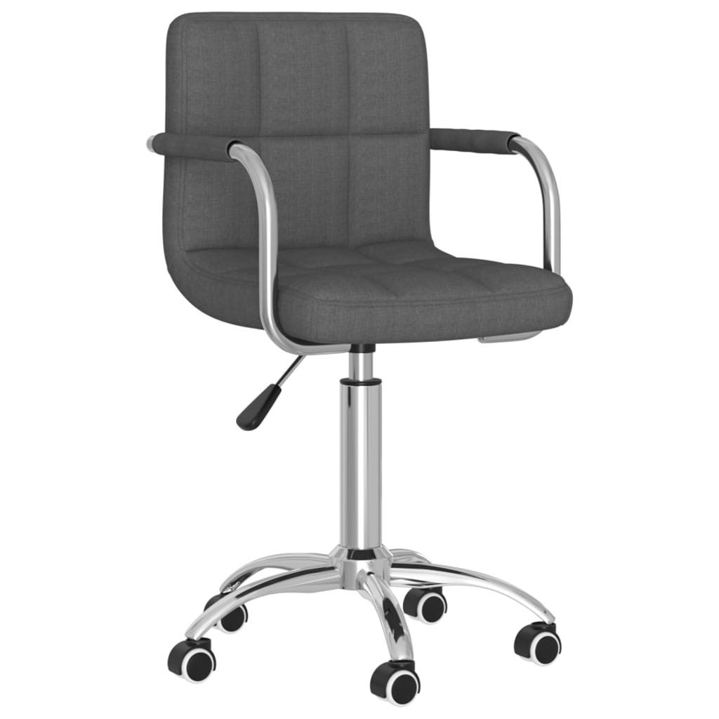 vidaXL Bürostuhl Bürostuhl Drehbar Dunkelgrau Stoff (1 St)
