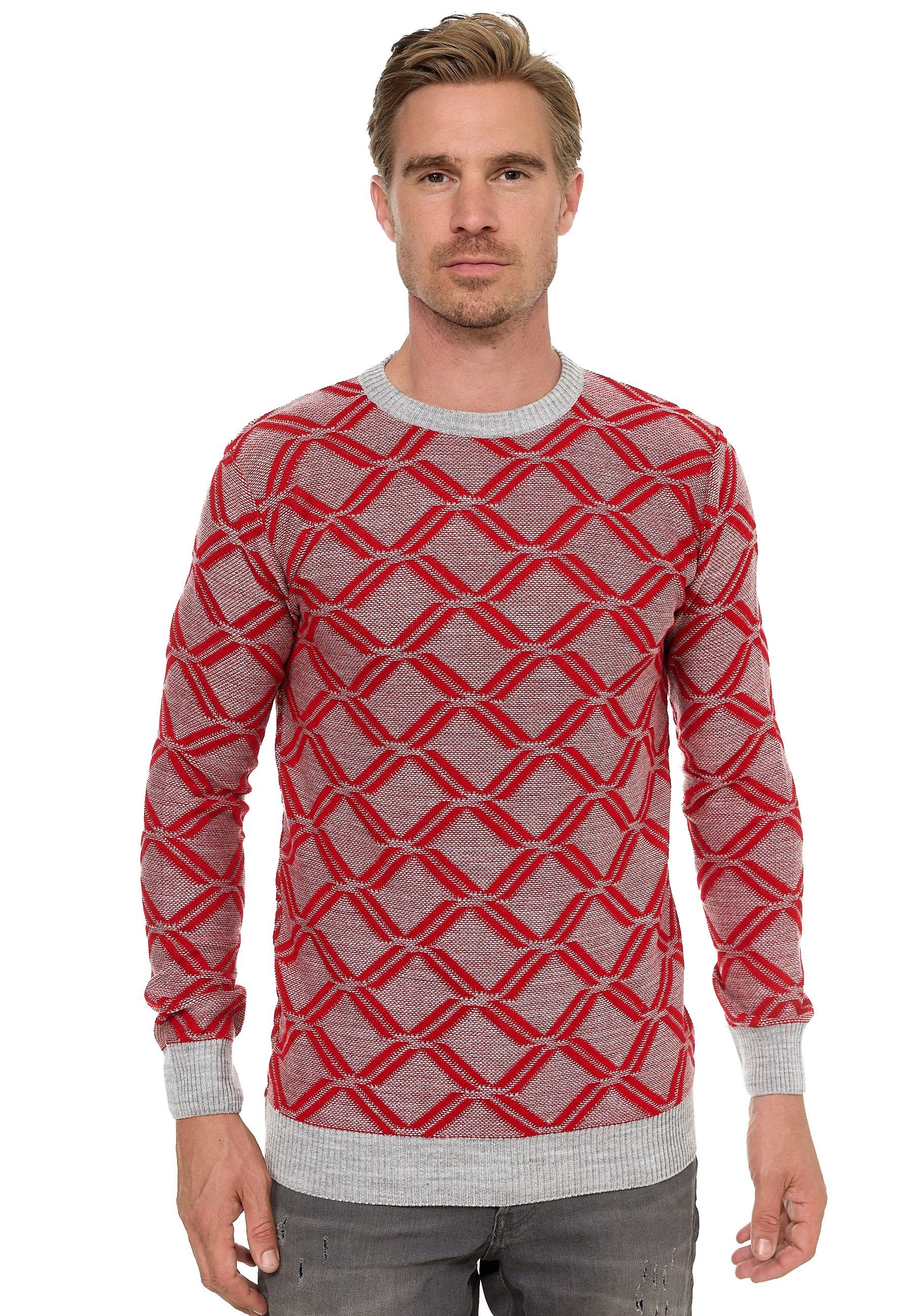 Rusty Neal Strickpullover in tollem Karo-Design