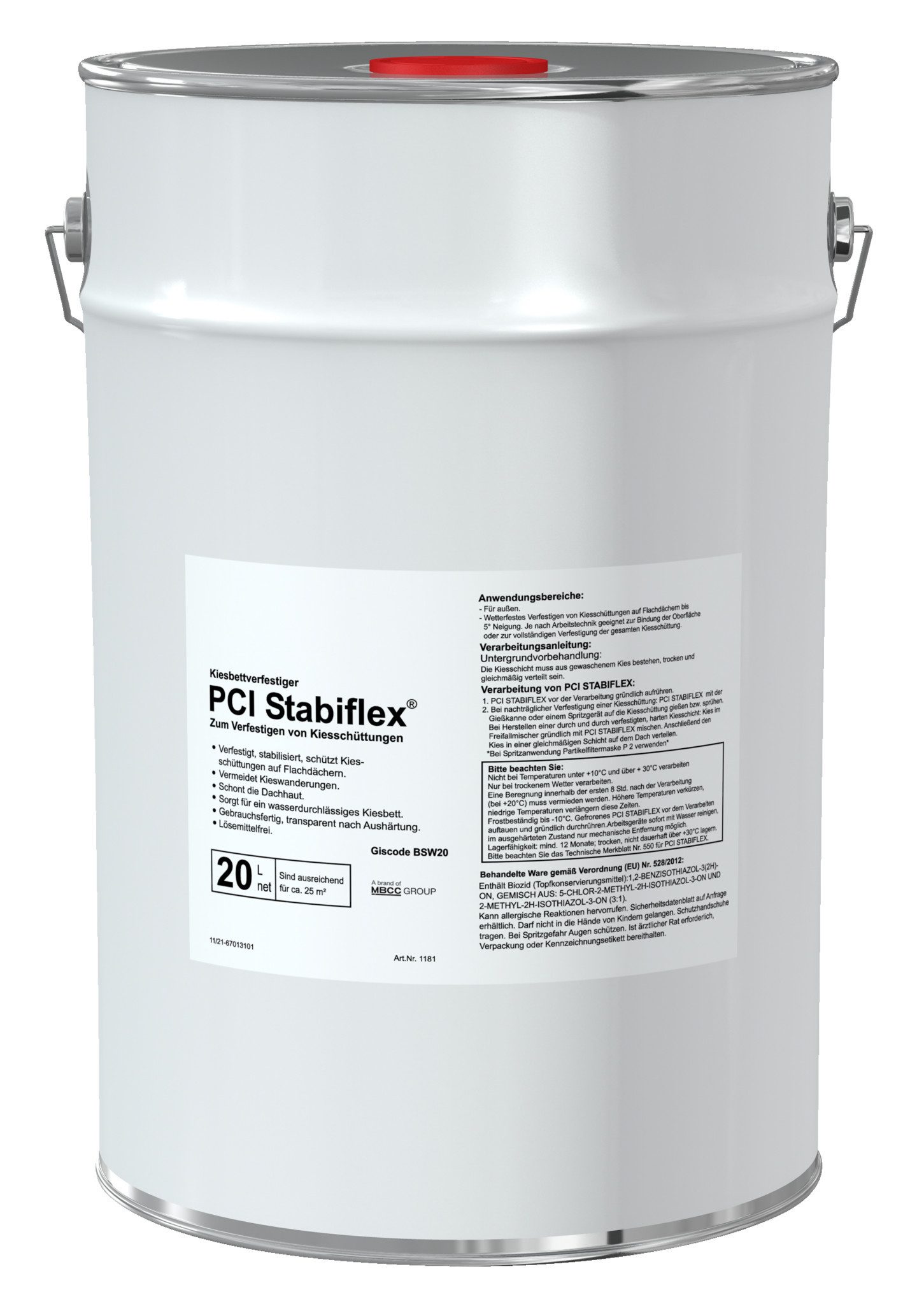 PCI Mörtel PCI Stabiflex® weiß / transparent 20 l