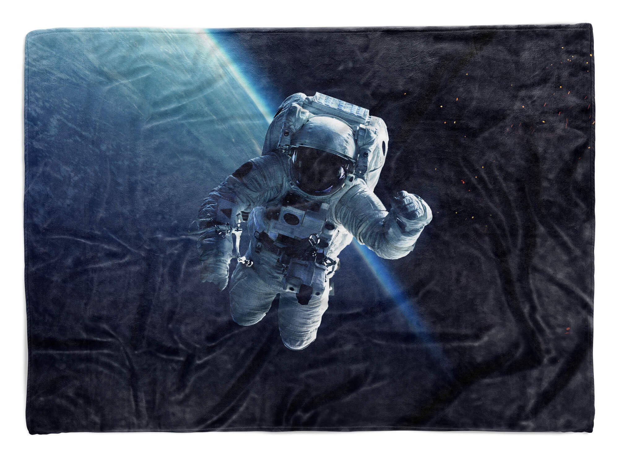 Sinus Handtuch (1-St), Handtuch mit Fotomotiv Baumwolle-Polyester-Mix Astronaut Weltall, Saunatuch Handtücher Strandhandtuch Art Kuscheldecke