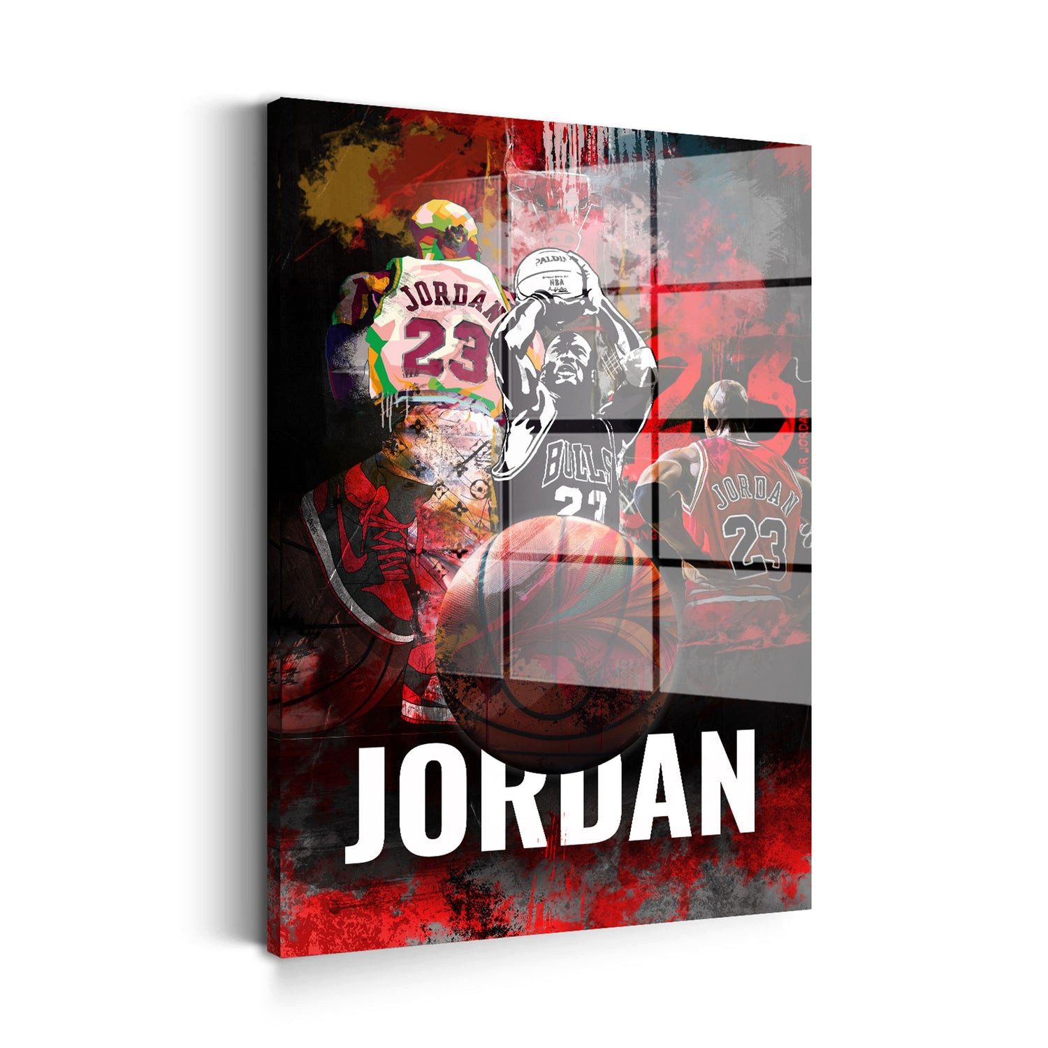 Acrylglasbild Basketballlegende Jordan Acrylglas Wandbild Bild Wanddeko Wohnzimmer X