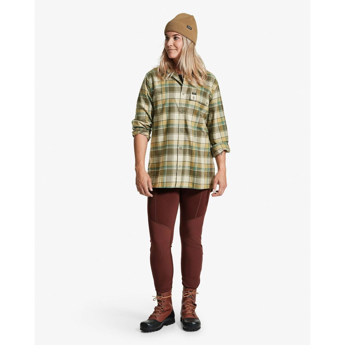 Lundhags Outdoorbluse Järpen Plaid Flannel Shirt Vielseitiges Flanellhemd aus Merinowolle, ideal für