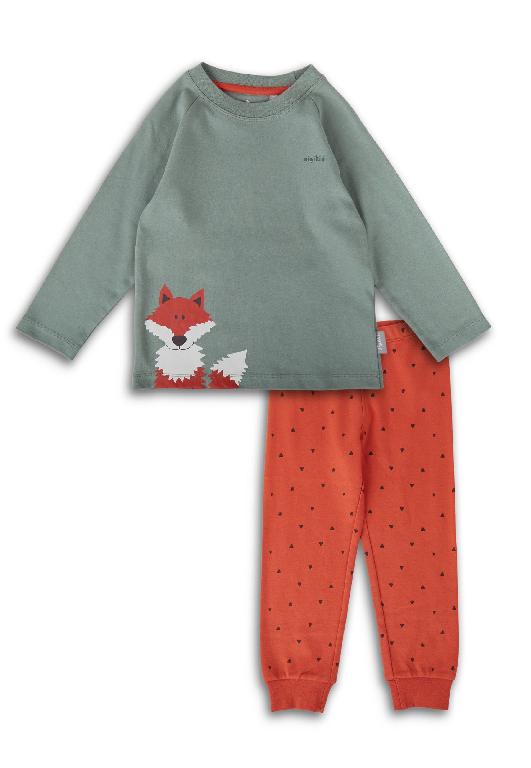 Sigikid Pyjama Kinder Nachtwäsche Pyjama (2 tlg) grün | Pyjamas