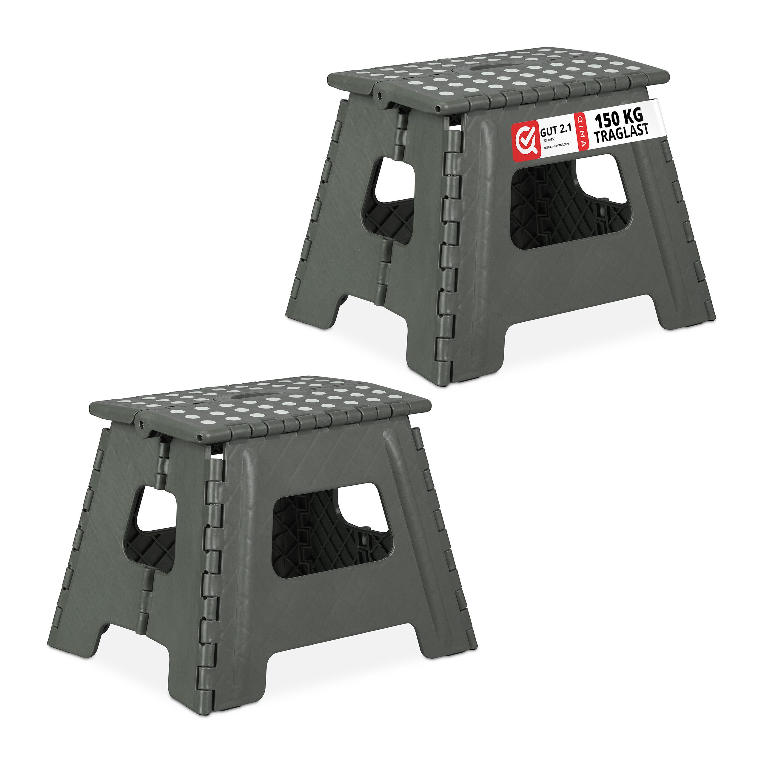 relaxdays Sitzhocker Klapphocker faltbar L hellgrau günstig online kaufen