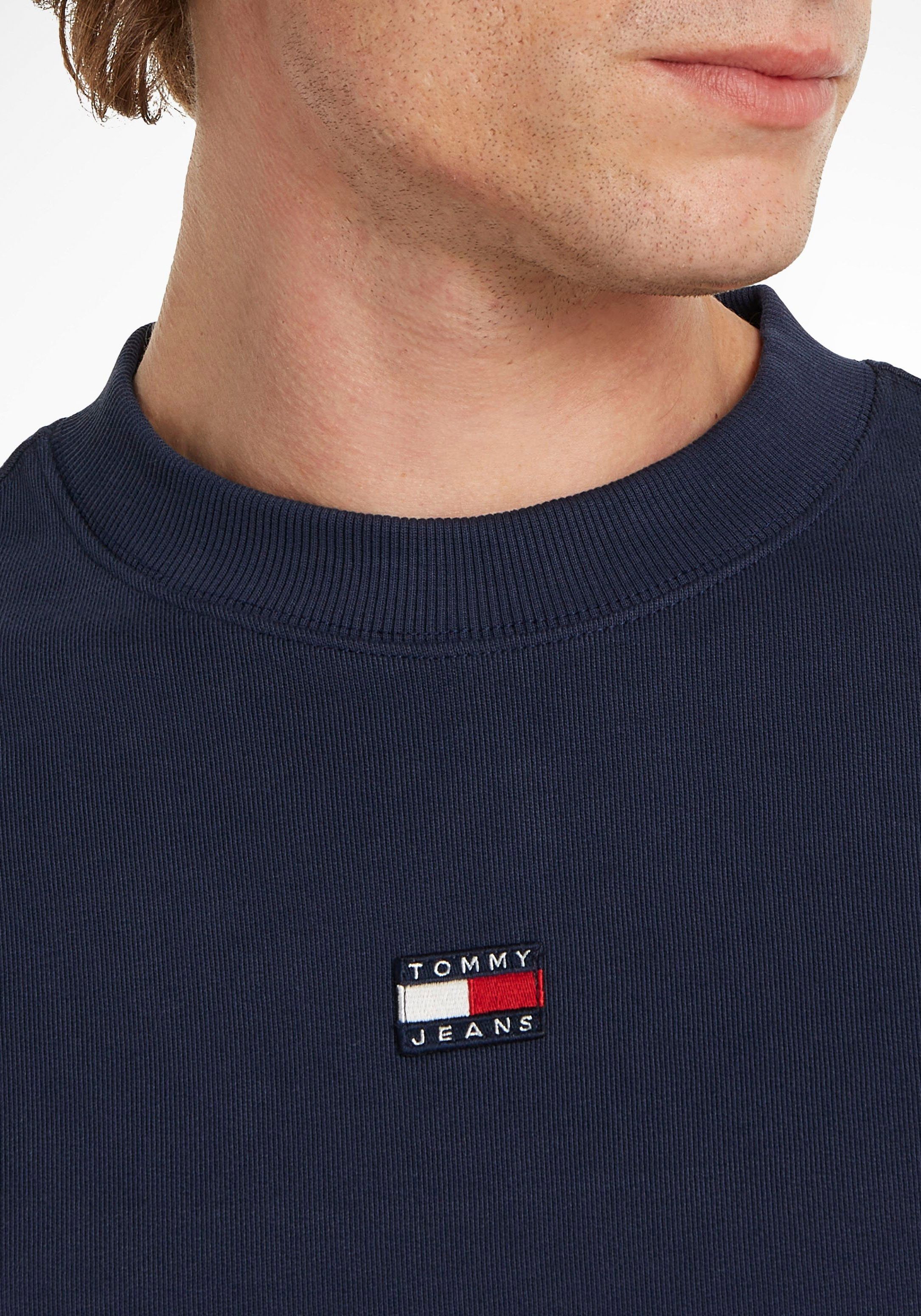Tommy Jeans Sweatshirt TJM Jeans CREW BADGE Tommy XS Navy Twilight mit Stickerei RLX