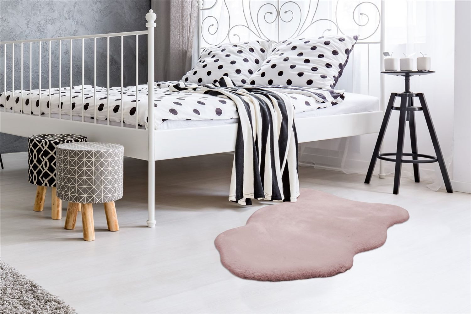 Teppich Boss Hochflor-Teppich Hochflor Teppich Robert Sheepskin 225 - Rosa, rechteckig, Höhe: 35 mm
