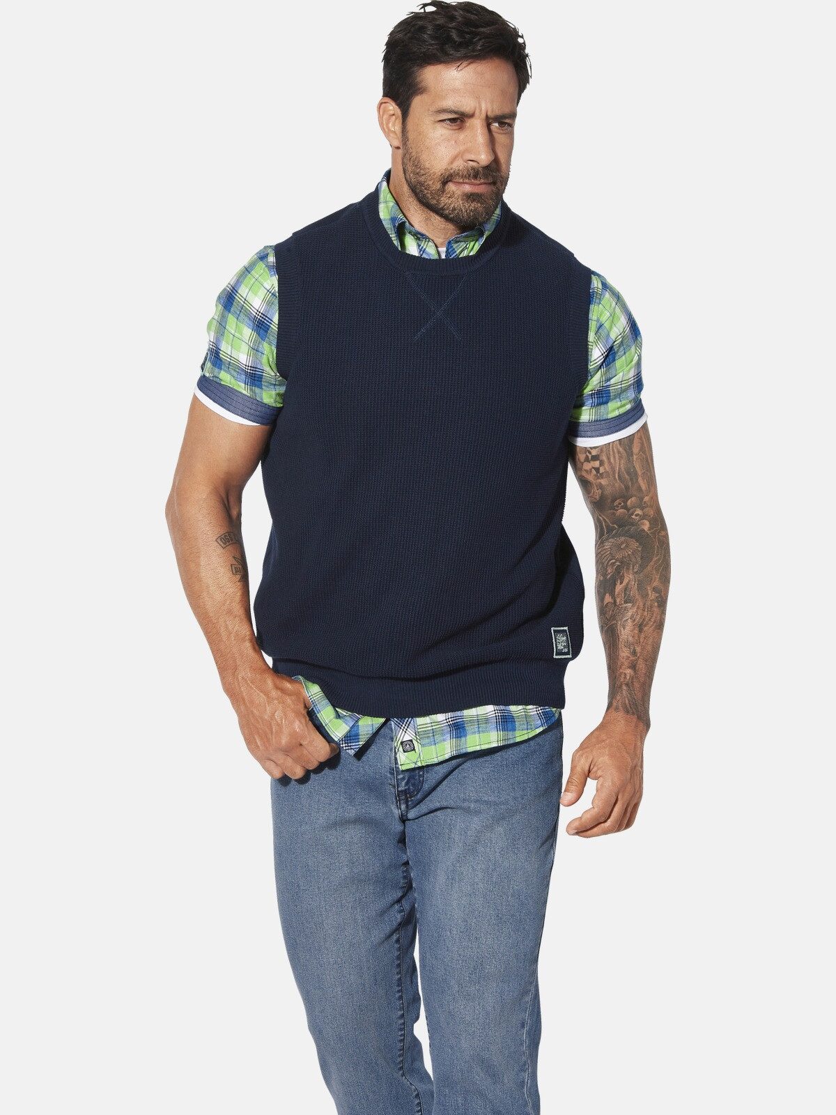 Jan Vanderstorm Pullunder URVA mit markantem Muster günstig online kaufen