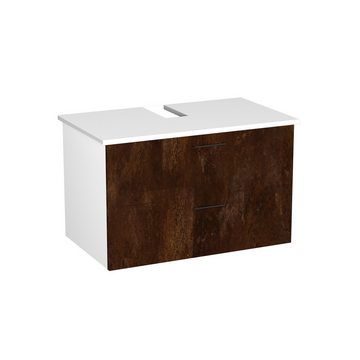 GARLIVO Waschbeckenunterschrank GLA-80 mit Schubladen, Badezimmer Waschtischunterschrank, Rust Breite 84 cm, Soft-Close, Push-to-Open/ Tip-On, Hängend