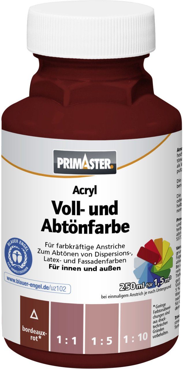 Primaster Vollton- und Abtönfarbe Primaster Voll- und Abtönfarbe 250 ml bordeaux | Abtönfarben