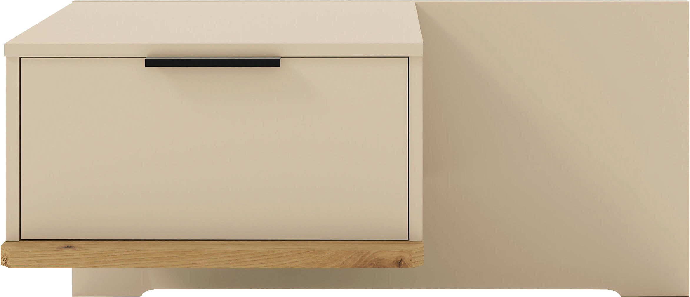 Musterring Nachtschrank Isabelle verschiedene Farben, Unterboden in Eiche, Maße B50/90 x H43 x T47 cm