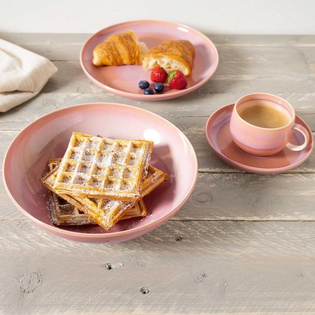 like. by Villeroy & Boch Untertasse Perlemor Coral Kaffeeuntertassen ø 16,1 cm 6er Set, (6 St)