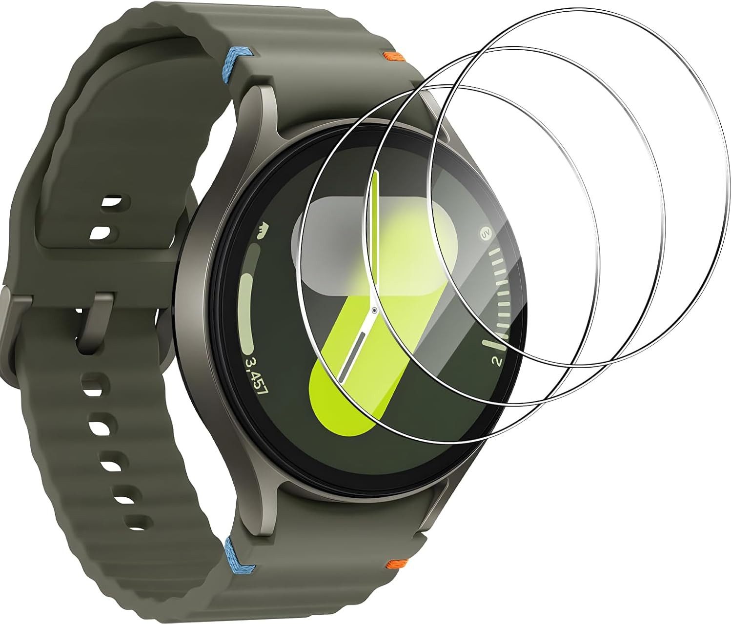 Displayschutzglas 3X Schutzglas für Samsung Galaxy Watch 7 40 mm Panzerfolie 9H