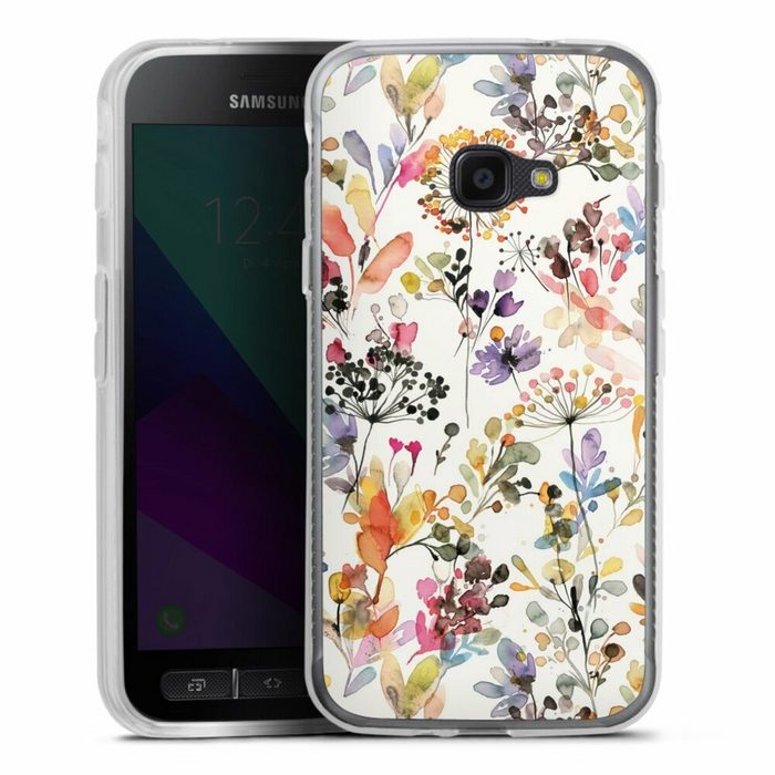 DeinDesign Handyhülle Blume Muster Pastell Wild Grasses Samsung Galaxy Xcover 4 Silikon Hülle Bumper Case Handy Schutzhülle