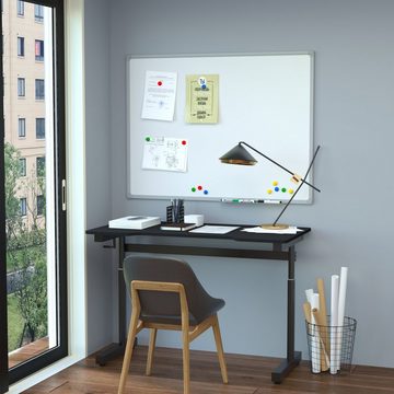 Vinsetto Schreibtisch Schreibtisch (Set, 1-St., Computertisch), Computertisch Verstellbare Fußstützen Schwarz