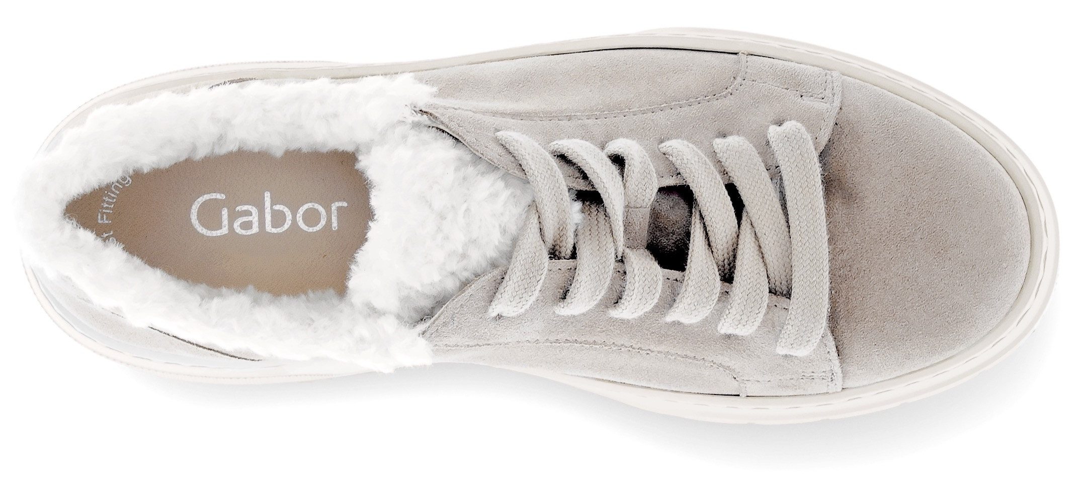 Gabor Plateausneaker, Plateau, Freizeitschuh, Halbschuh, Schnürschuh mit Warmfutter-Kragen