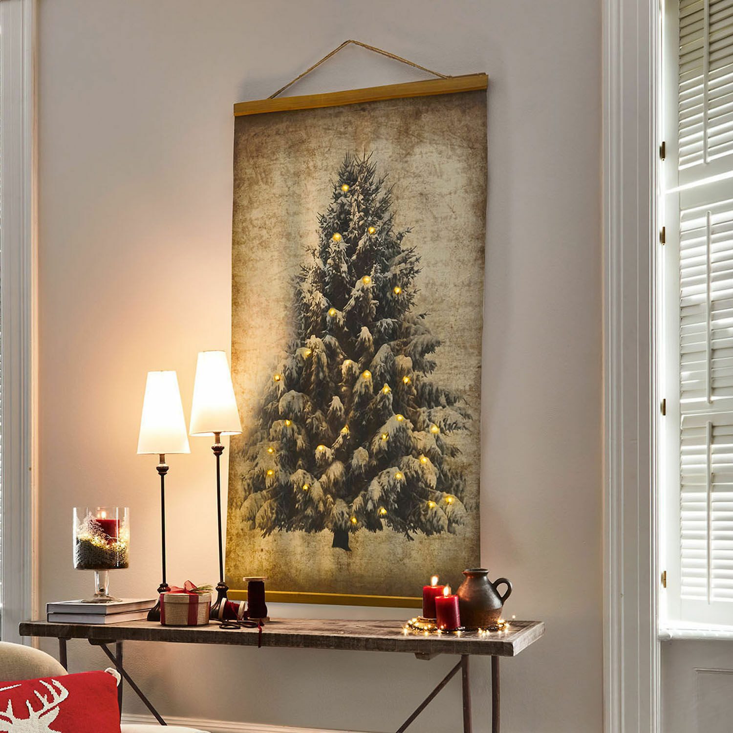 Mirabeau Weihnachtsfigur Bild mit LED Gussers beige/braun (kein Set, kein Set)