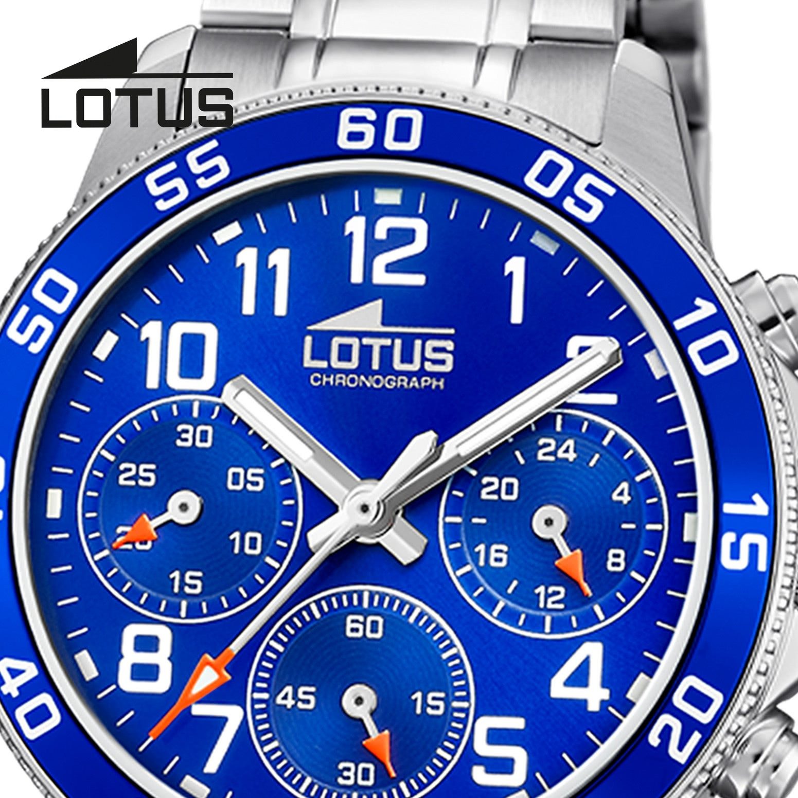 Lotus Chronograph Lotus Kinderuhr Edelstahl silber Lotus, (Chronograph), Kinder Armbanduhr rund, mittel (ca. 36mm), Edelstahl