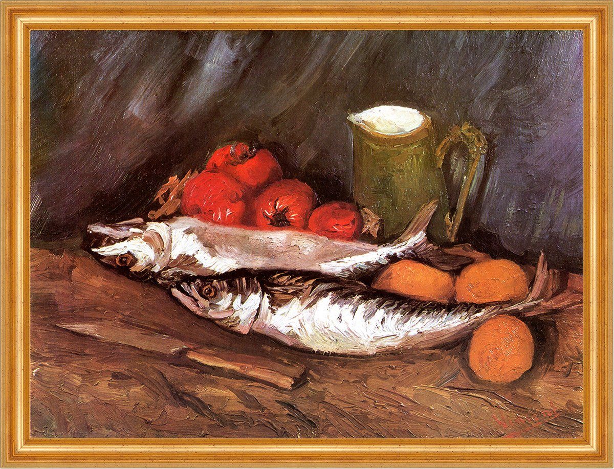 Kunstdruck Stillleben mit Makrelen Zitronen u. Tomaten van Gogh A3 061 ...