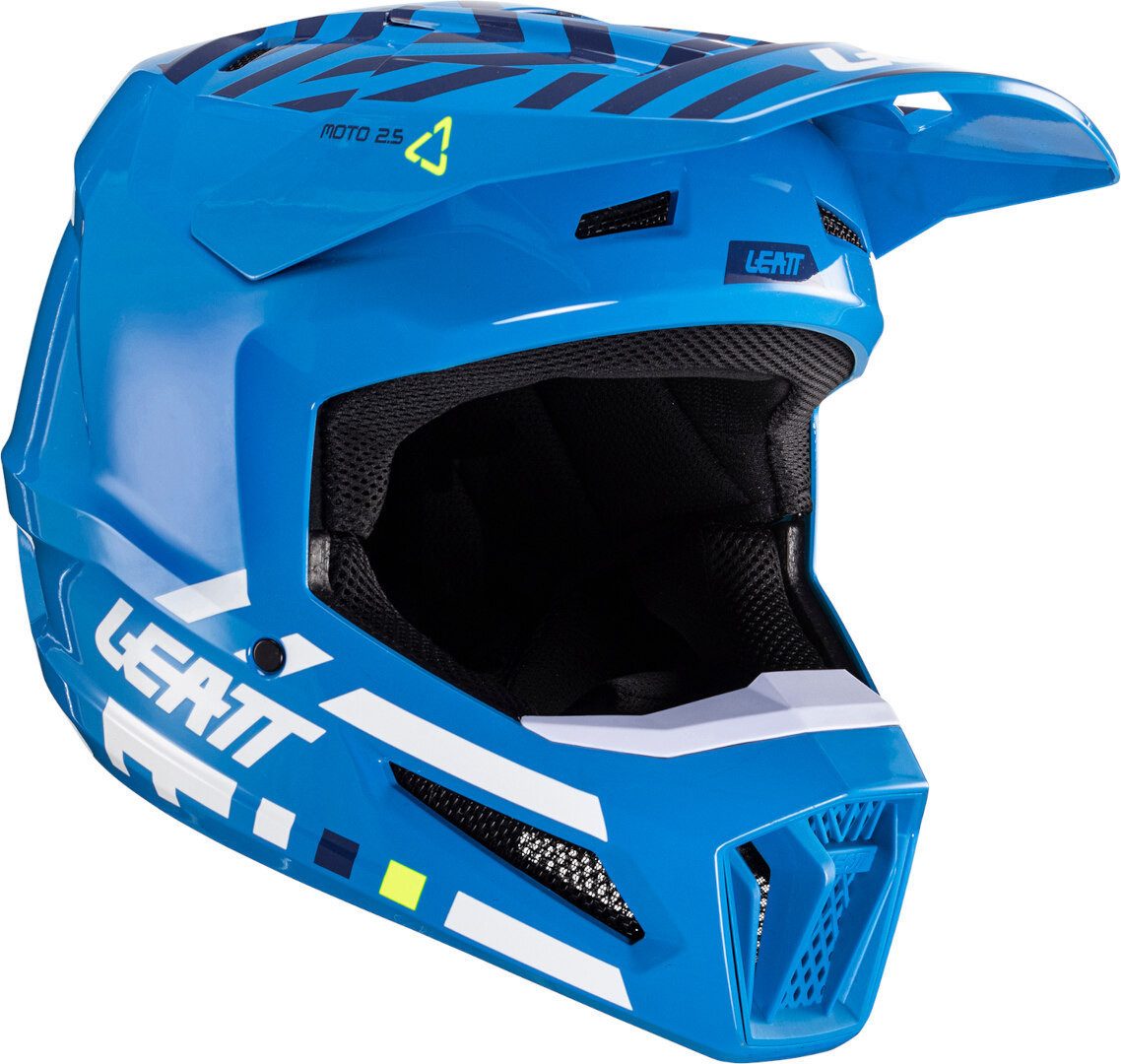 Leatt Motocrosshelm 2.5 V24 Cyan Motocross Helm, Atmungsaktiv, ECE 22.06