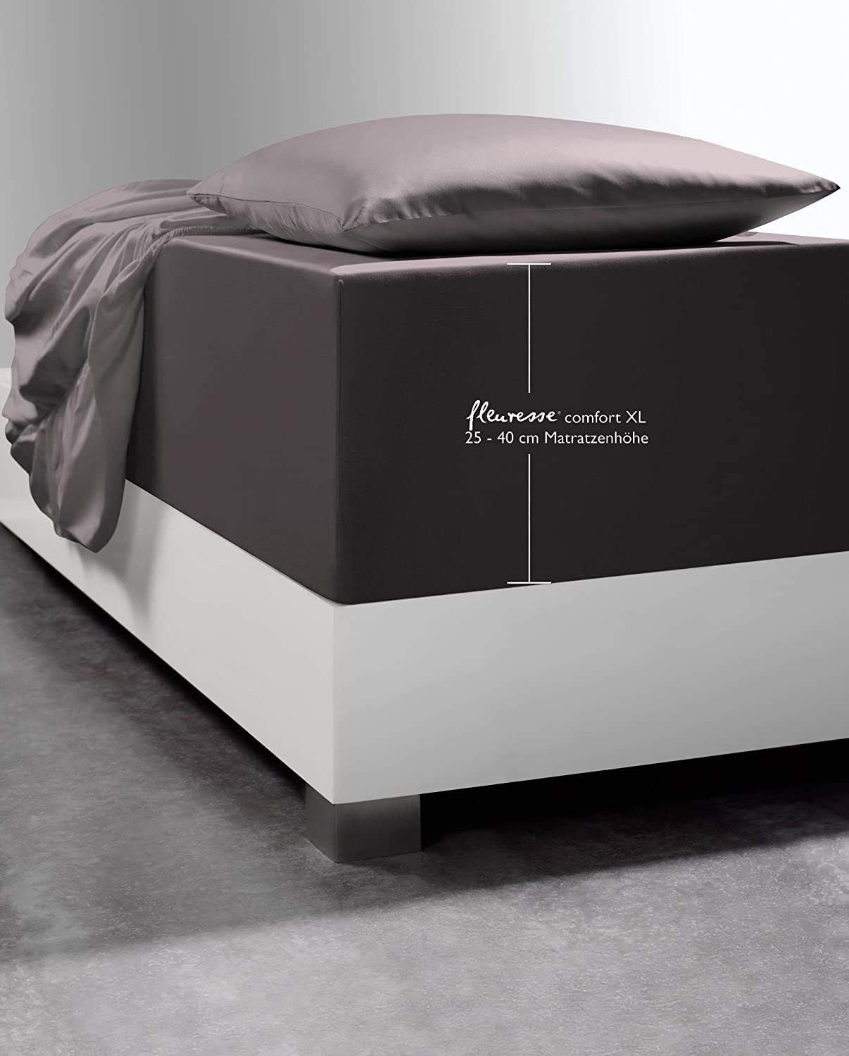 fleuresse Spannbettlaken Comfort XL-Jerseyspannlaken, 96% Baumwolle, günstig online kaufen