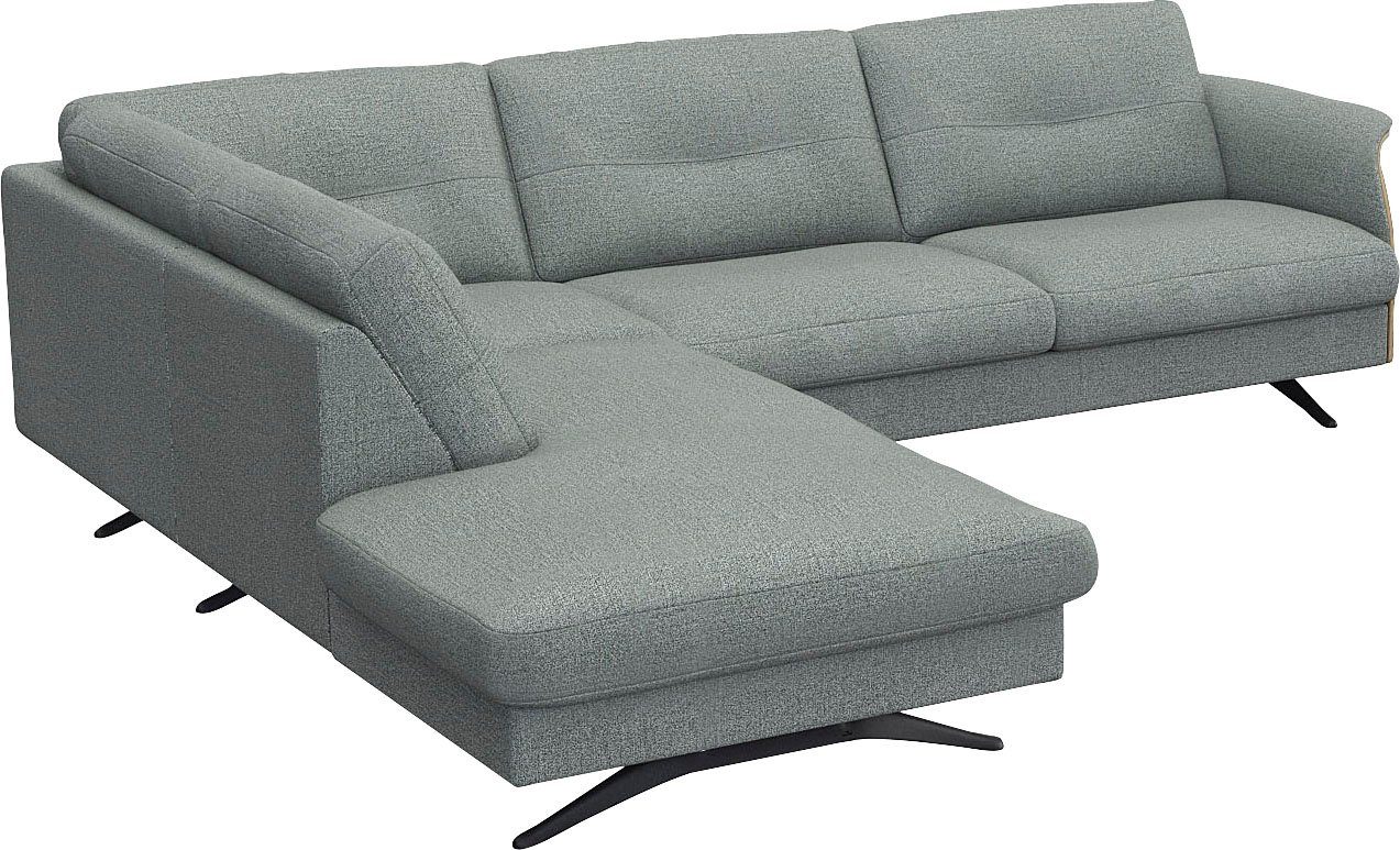 FLEXLUX Ecksofa Glow, super bequem durch hochwertigem Sitzaufbau mit Federkern, L-Form, Skandinavisches Design, In hochwertiger Verarbeitung