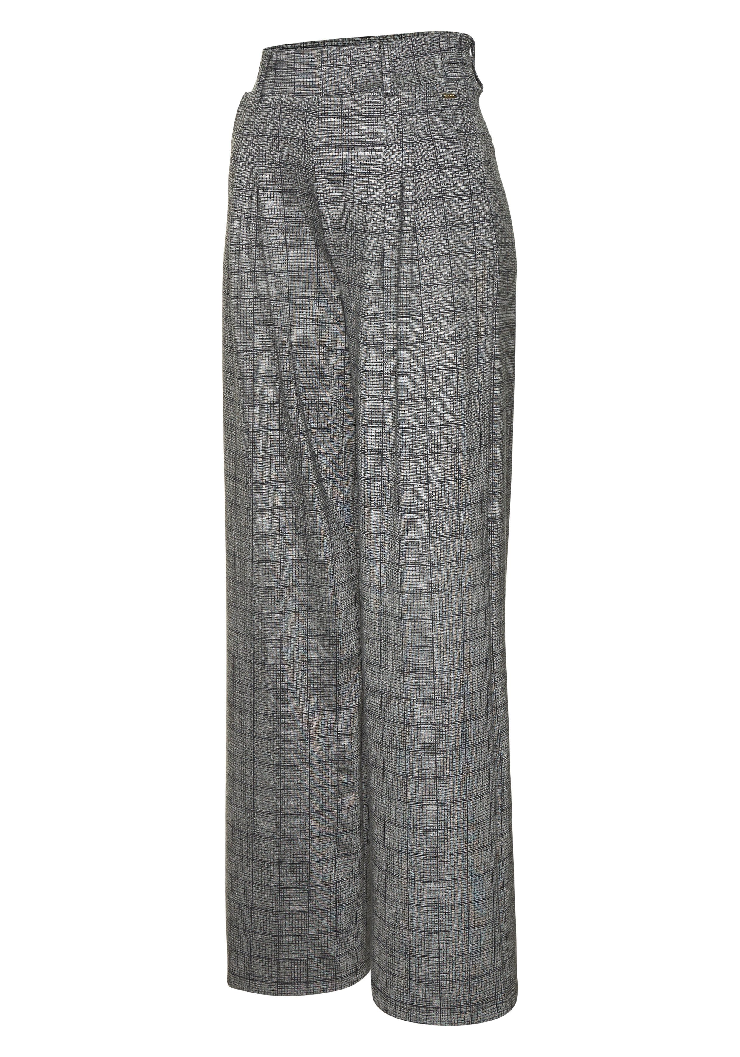 LASCANA Schlupfhose extra Weit mit Bundfalten mit Jacquard Strickmuster oder uni schwarz – Bild 5 von 5