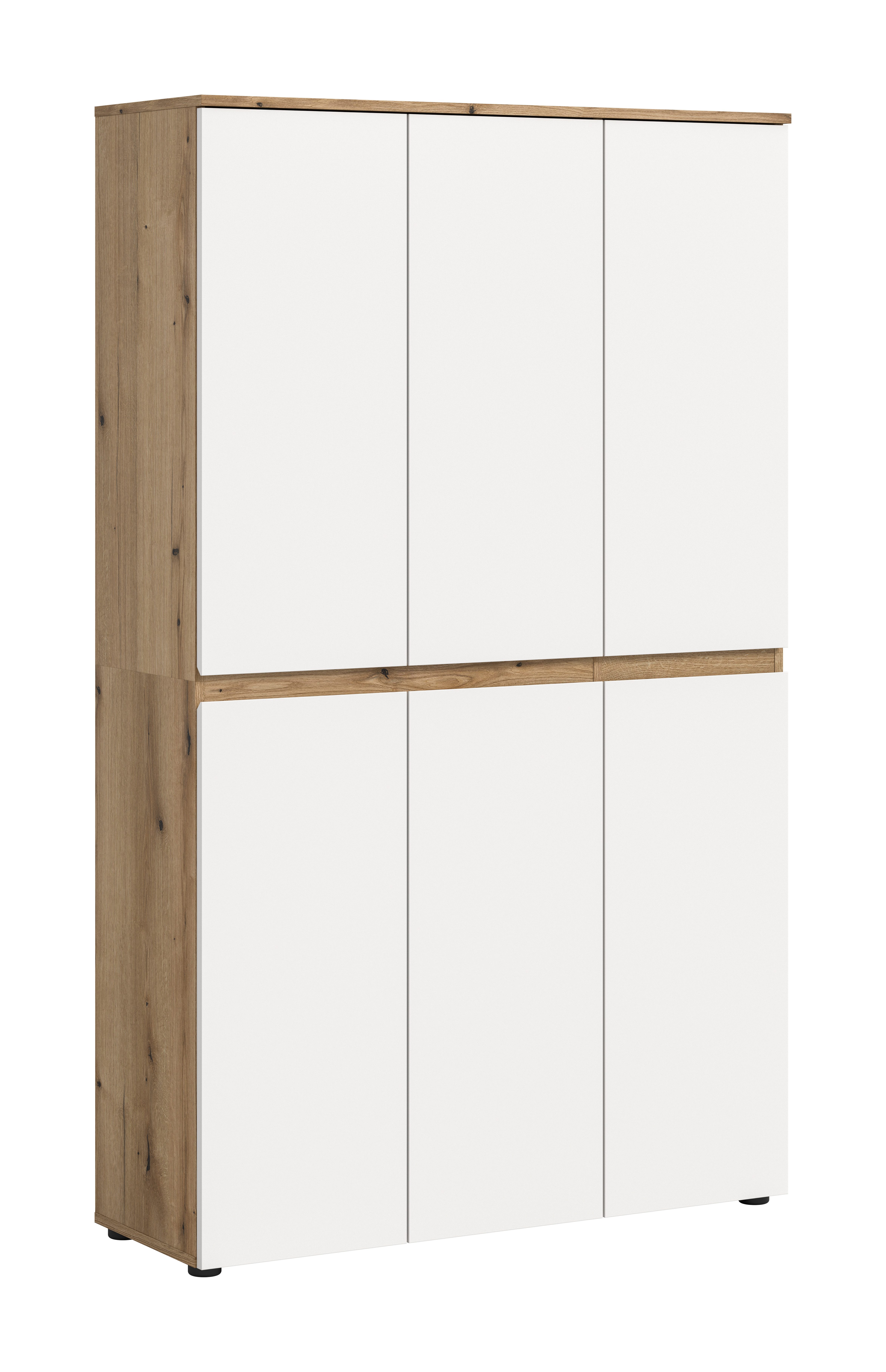 furnling Mehrzweckschrank Sarca 1 Kleiderstange, 6 Türen, 18 Fächer, Universalschrank, Höhe 175 cm