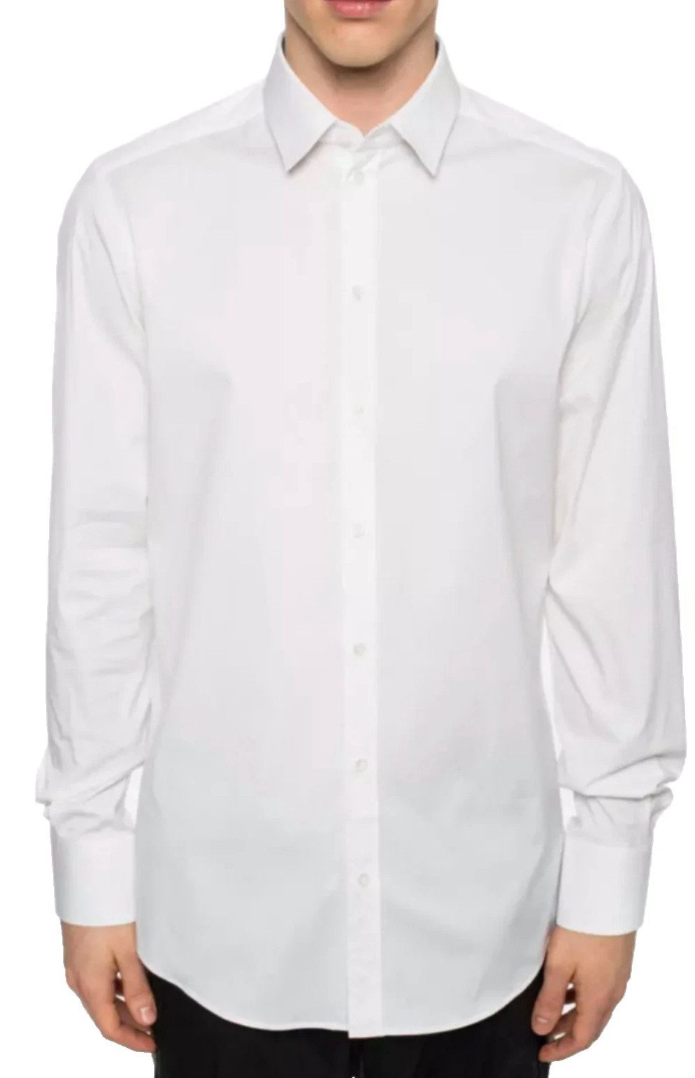 DOLCE & GABBANA Langarmhemd DOLCE & GABBANA GOLD CLASSIC STRETCH COTTON SUIT SHIRT ANZUG TUXEDO HE Teil der Sartorial-Kollektion. Fokus auf Handwerk und Eleganz