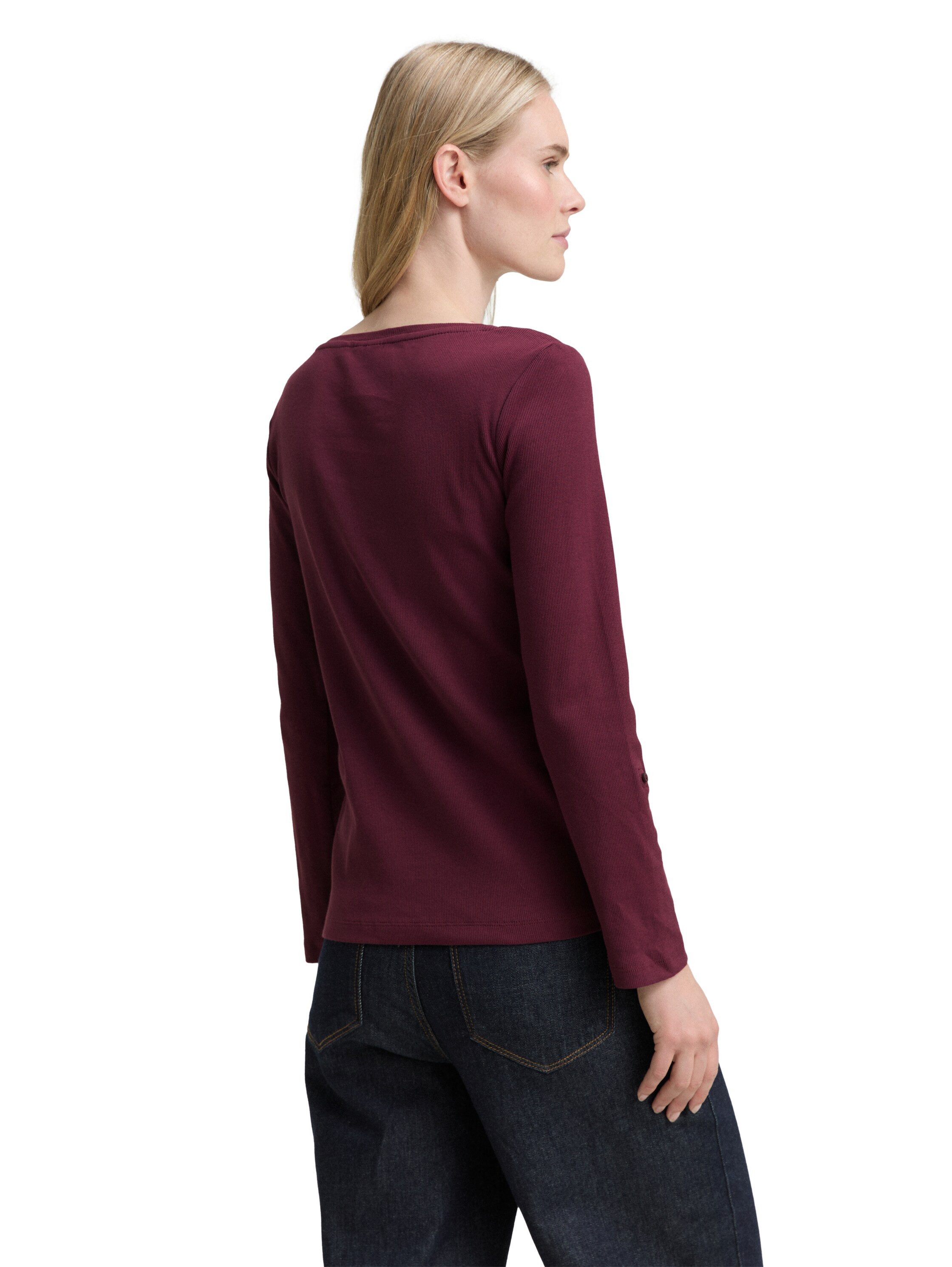 TOM TAILOR Henleyshirt mit Turn-Up-Arm günstig online kaufen