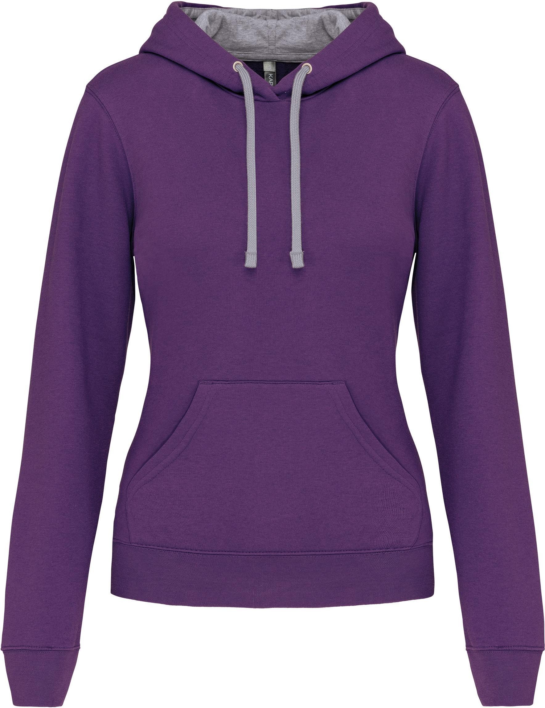 Kapuzenpullover Damen-kapuzensweatshirt bicolor