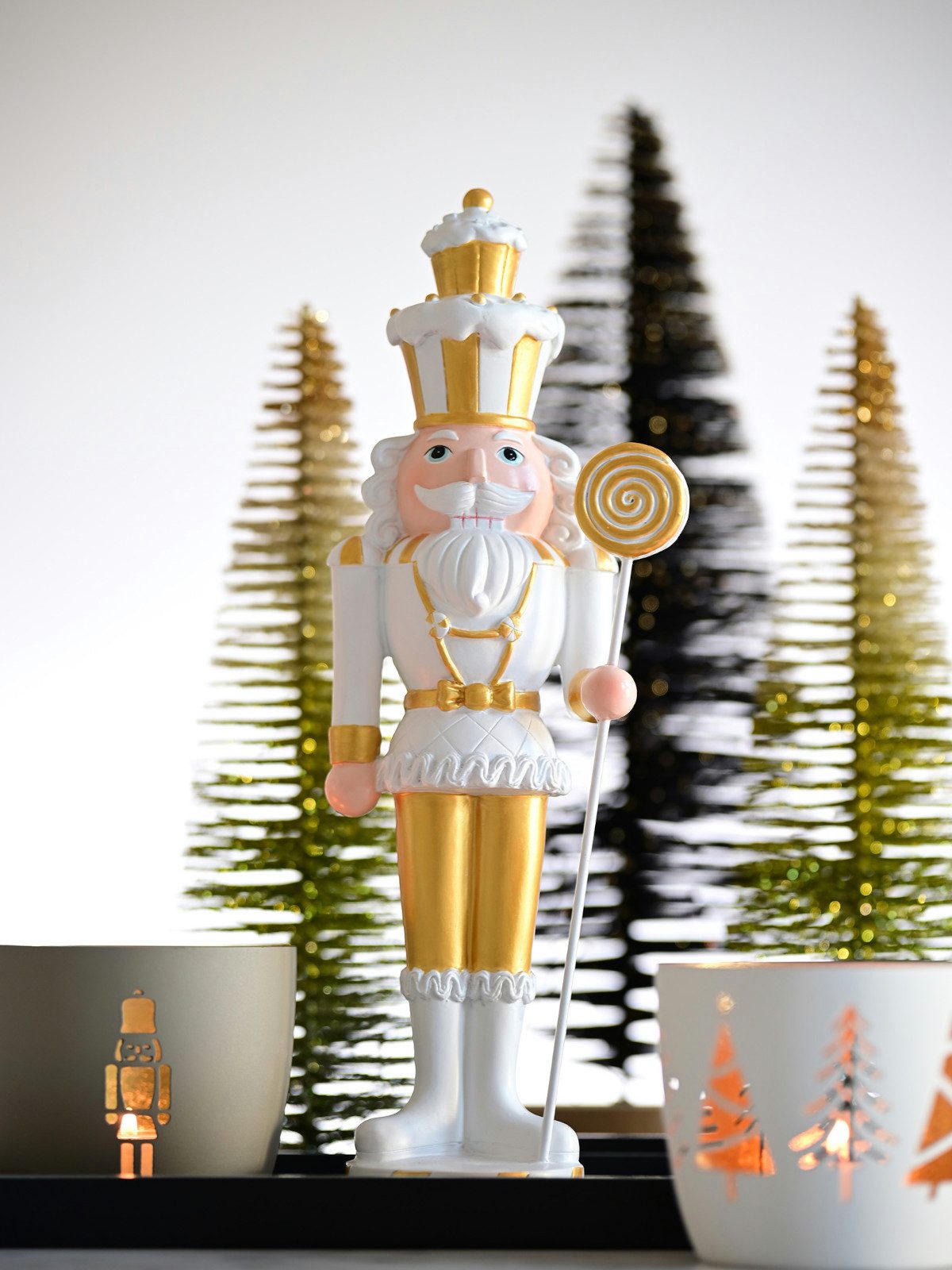 Giftcompany Weihnachtsfigur Noce Nussknacker schwarz/silber 51cm