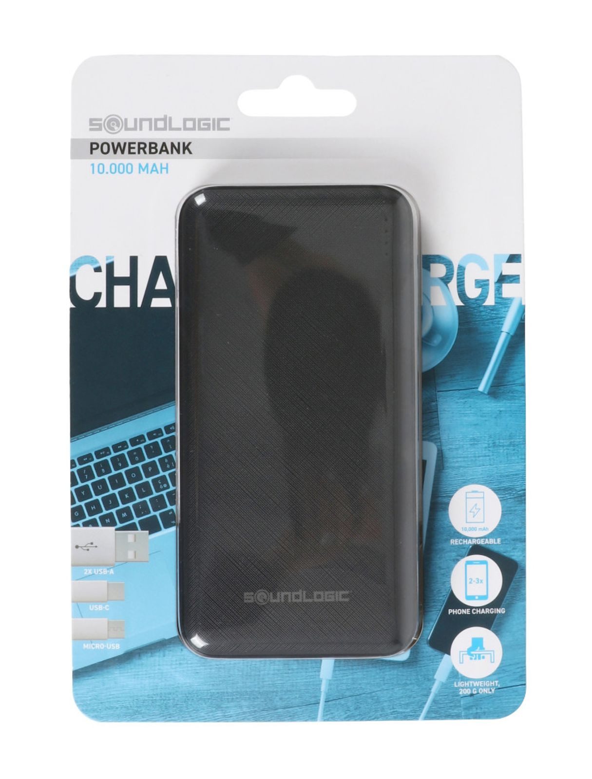 Soundlogic Schnelllade Powerbank 10000mAh Auflade Station externes Ladegerät Powerbank