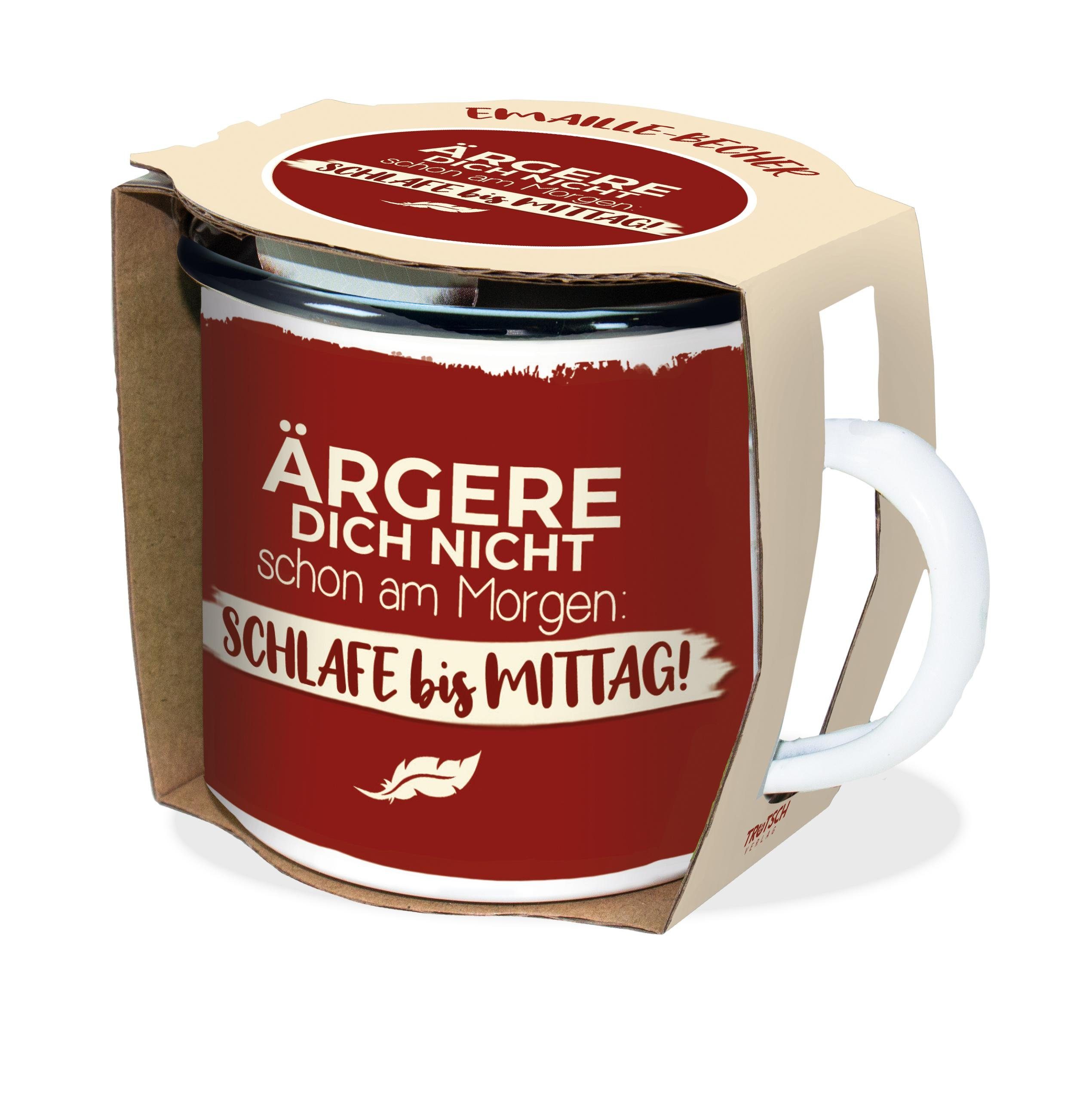 Trötsch Verlag Tasse Trötsch Emaille Becher Ärgere Dich Nicht