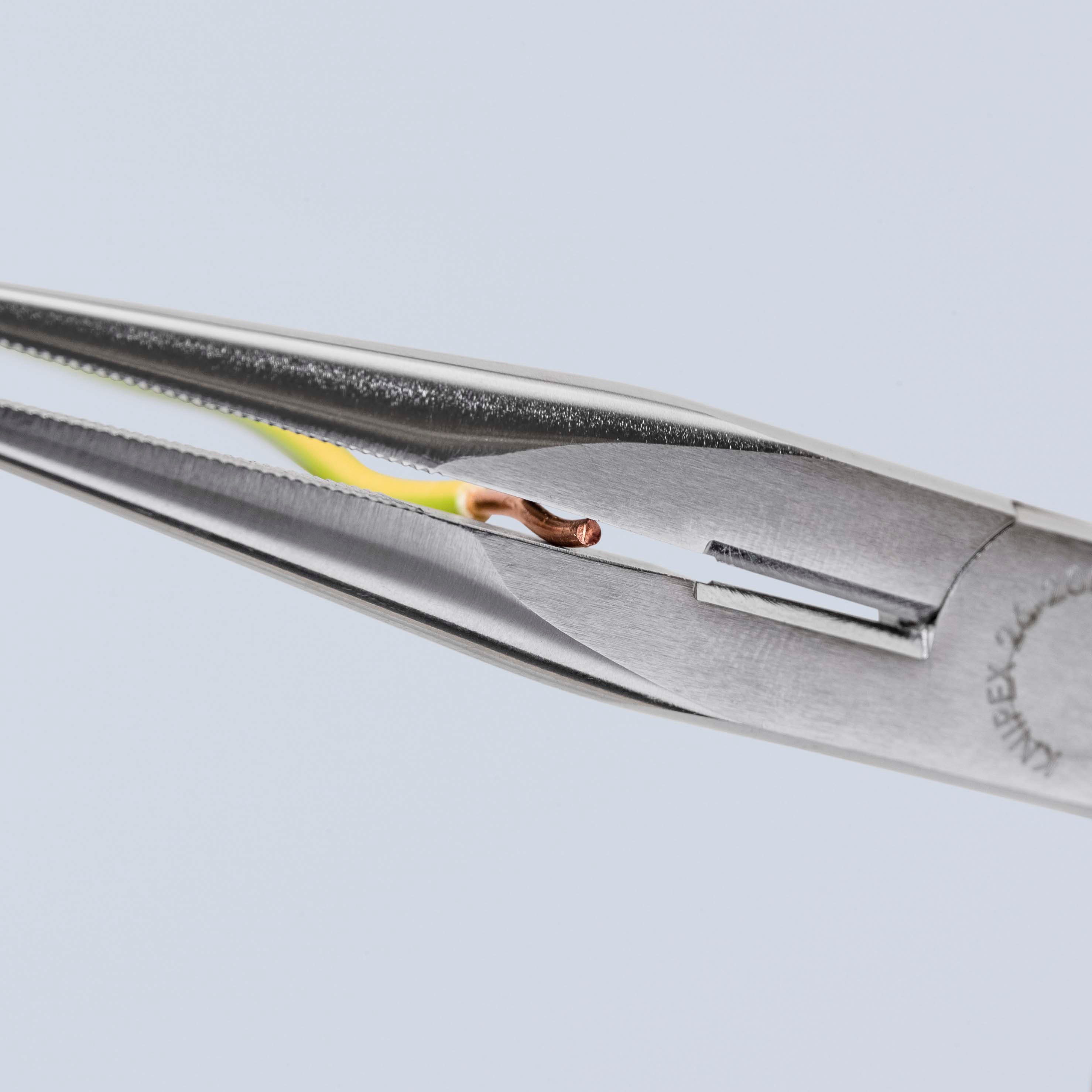 Flachrundzange verchromt, mit isoliert Schneide Knipex (Storchschnabelzange), 16 200 26 1-tlg., mit VDE-geprüft mm 200 Mehrkomponenten-Hüllen,