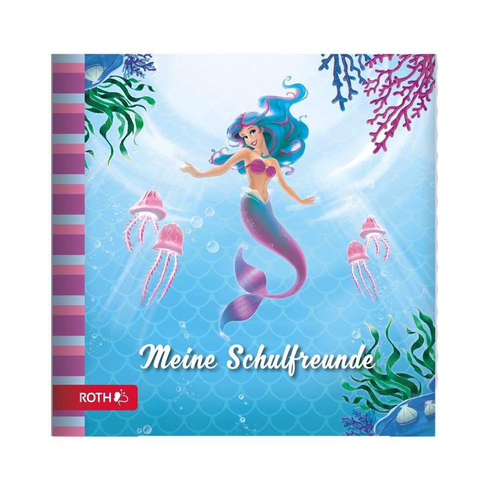 Meerjungfrau, 64 16,5 Poesiealbum cm, Freundebuch Seiten, 16,5 Roth x