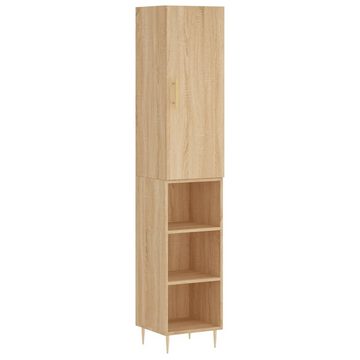 vidaXL Sideboard Highboard Sonoma-Eiche 34,5x34x180 cm Holzwerkstoff (1 St)