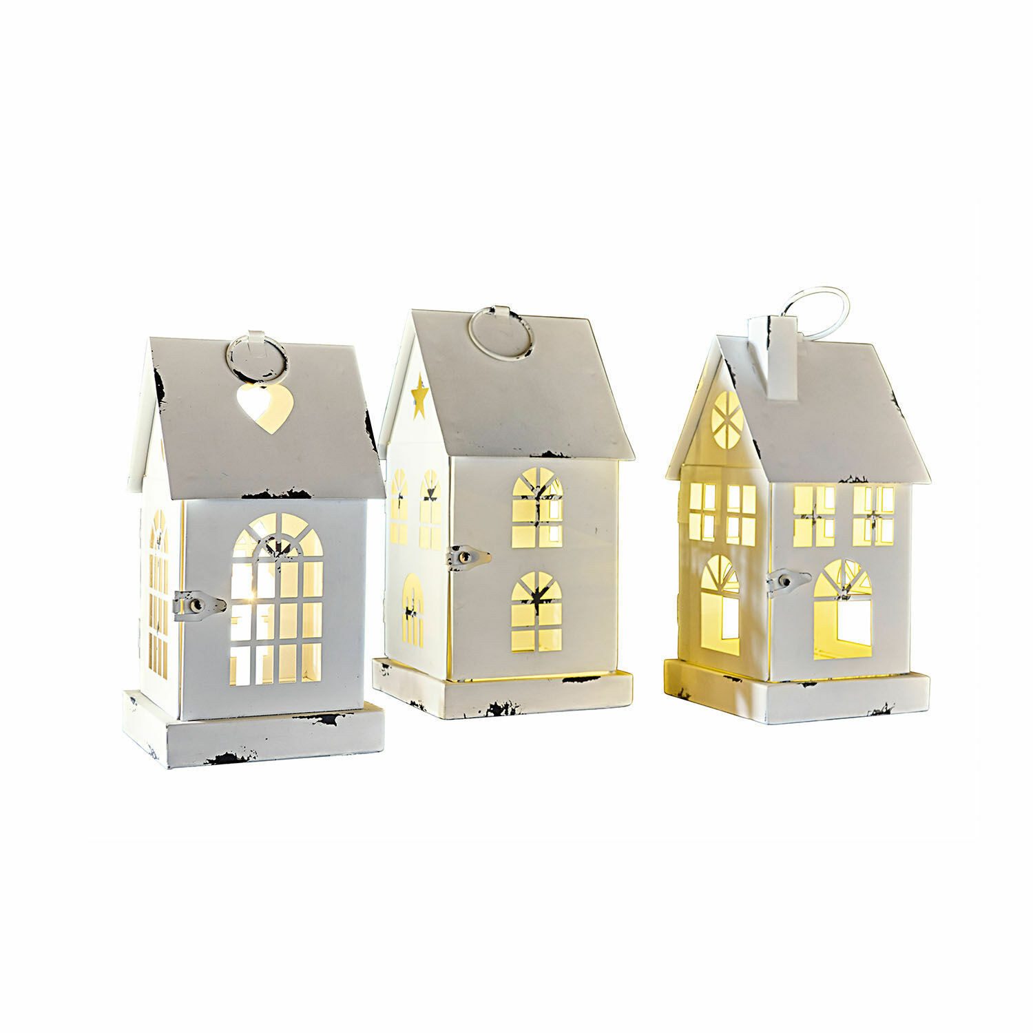 Mirabeau LED Laterne LED-Laterne 3er Set Village weiß