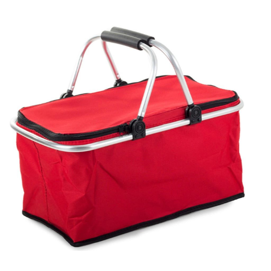 Da Meso Einkaufskorb Thermo Picknickkorb Faltbar 48x28x22 cm – Isolierter Kühlkorb für Blau