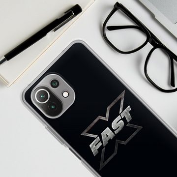 DeinDesign Handyhülle Fast & Furious Logo Offizielles Lizenzprodukt Fast X Logo Metal, Xiaomi Mi 11 Lite 5G Silikon Hülle Bumper Case Handy Schutzhülle