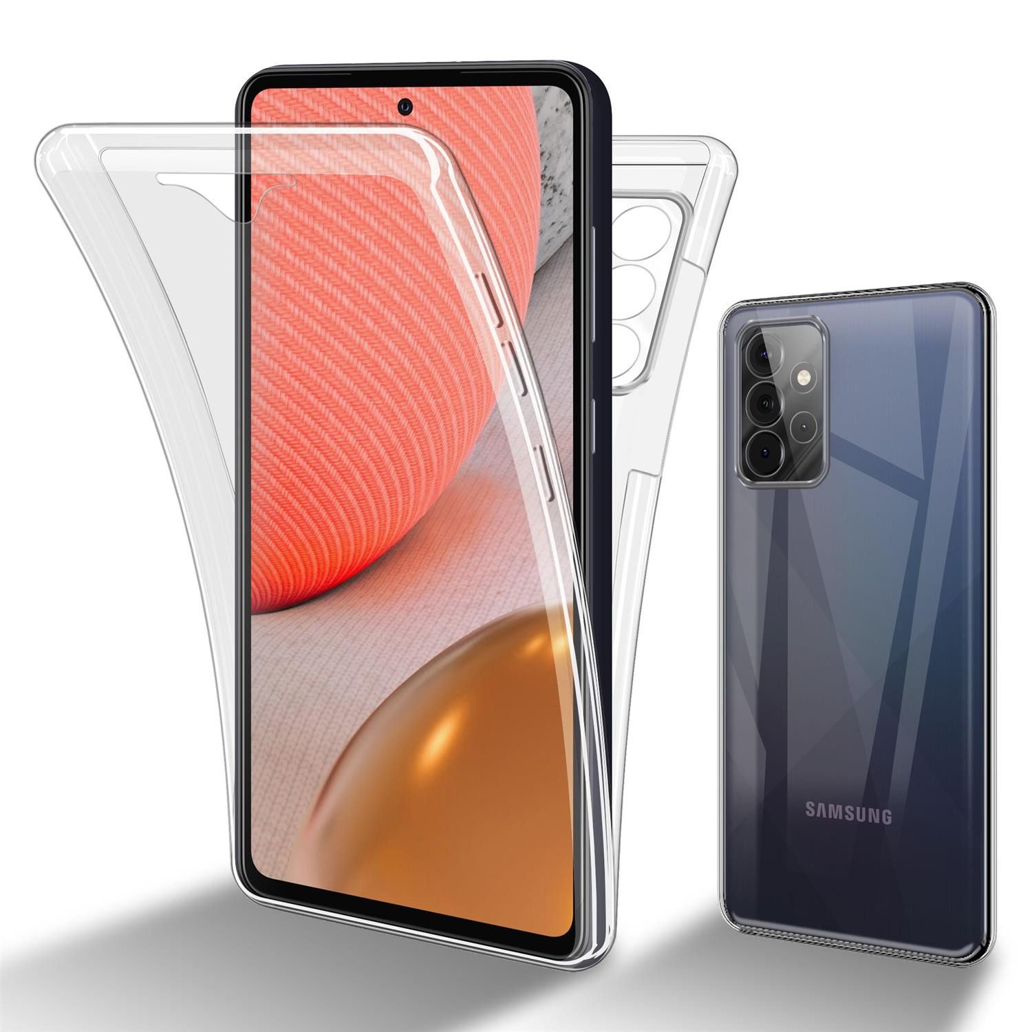 Cadorabo Handyhülle für Samsung Galaxy A72 4G / 5G Hülle Samsung Galaxy A72 4G / 5G, Flexible Case Handy Schutzhülle - Hülle - Back Cover 360° Grad